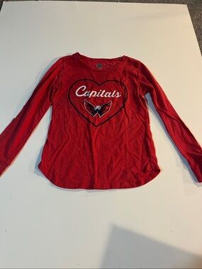 NHL Capitals Red Long Sleeve Tee
